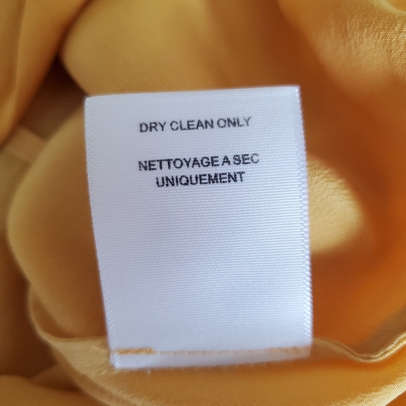 Joie Silk Top Womens Small Ombre Caro Lemon Yellow Gathered Bubble Hem Flowy S - Picture 8 of 14